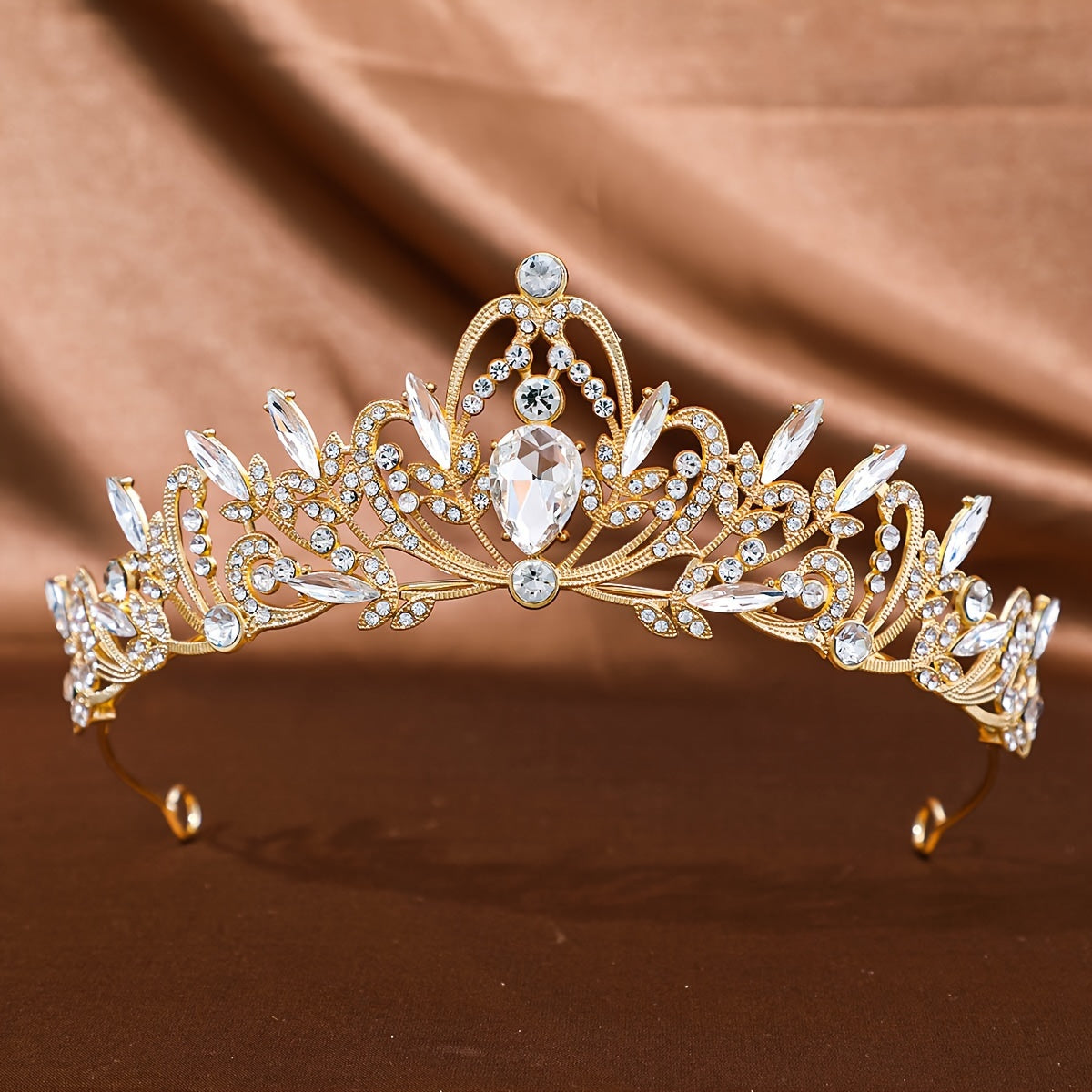 Women Crystal Tiara Crown Set Rhinestone Prom Headpiece for Brides and Events