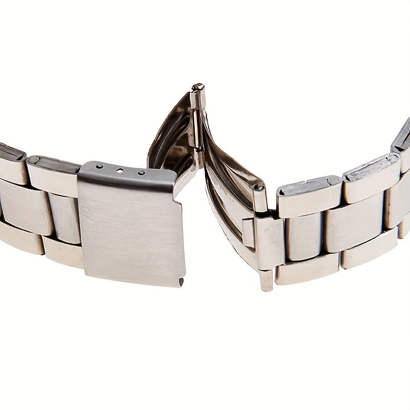 Men's Stainless Steel Quartz Watch with Musical Notation Dial