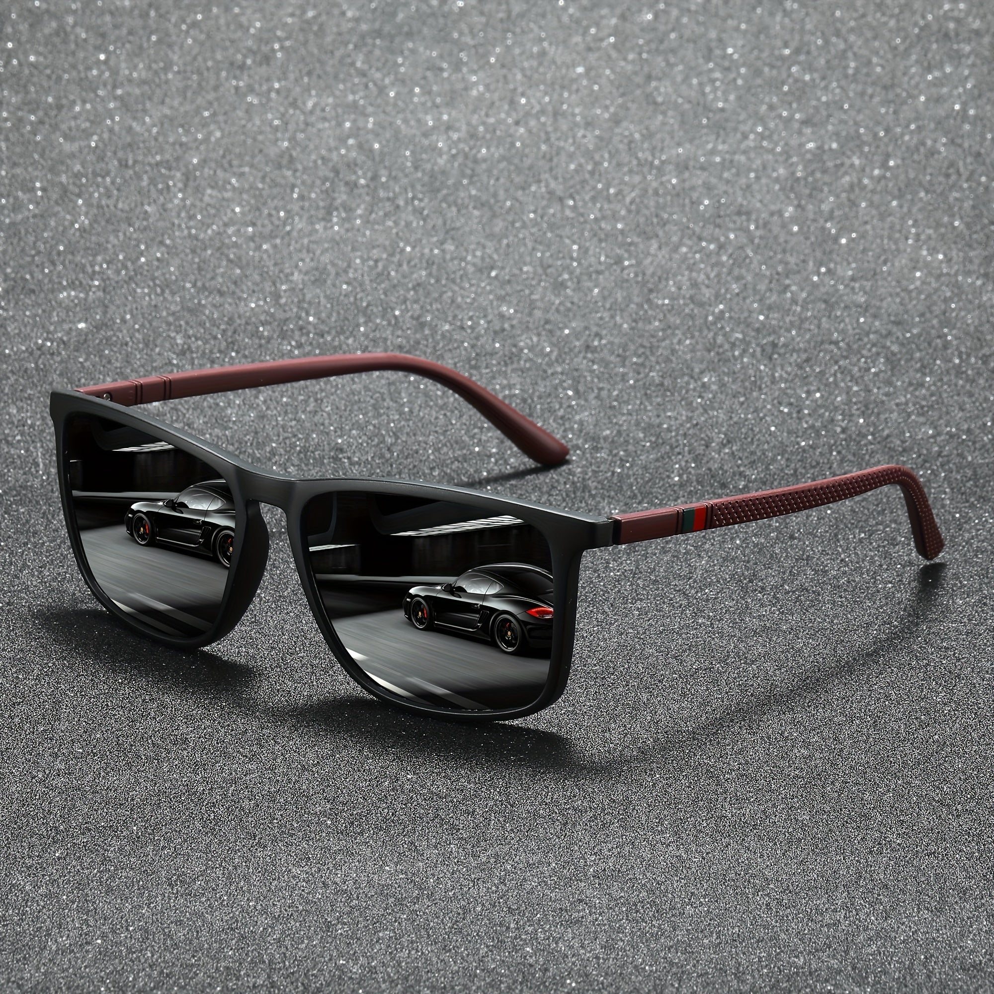 Square Unisex Sunglasses for Outdoor Sports Driving Fishing Photo Prop