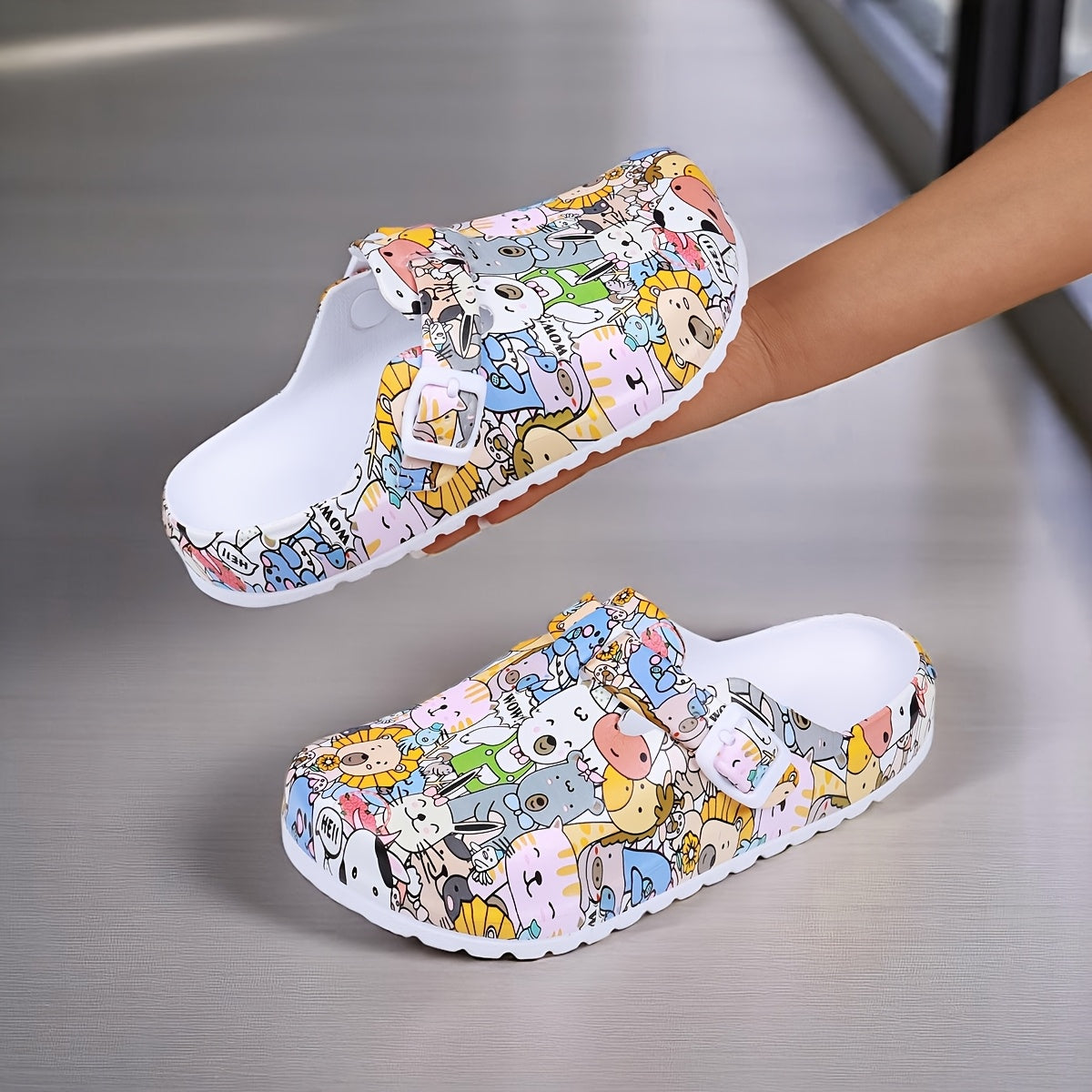 Women's Animal Print Indoor Slippers Lightweight Breathable Home Shoes