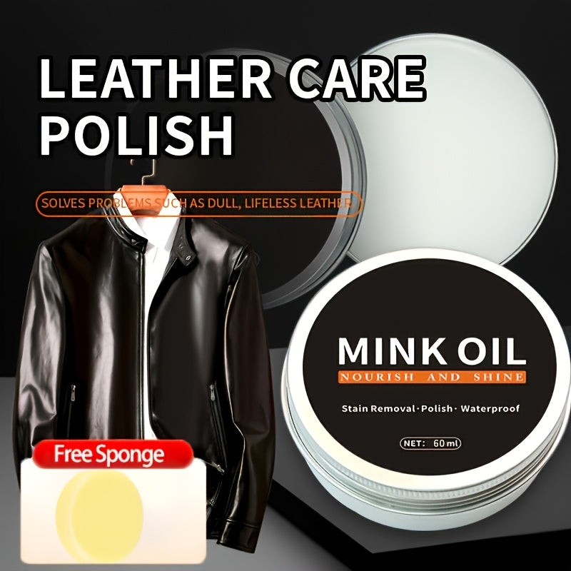 Leather Care Nourishing Cream 60G/2.11Oz for Leather Jackets Shoes Bags