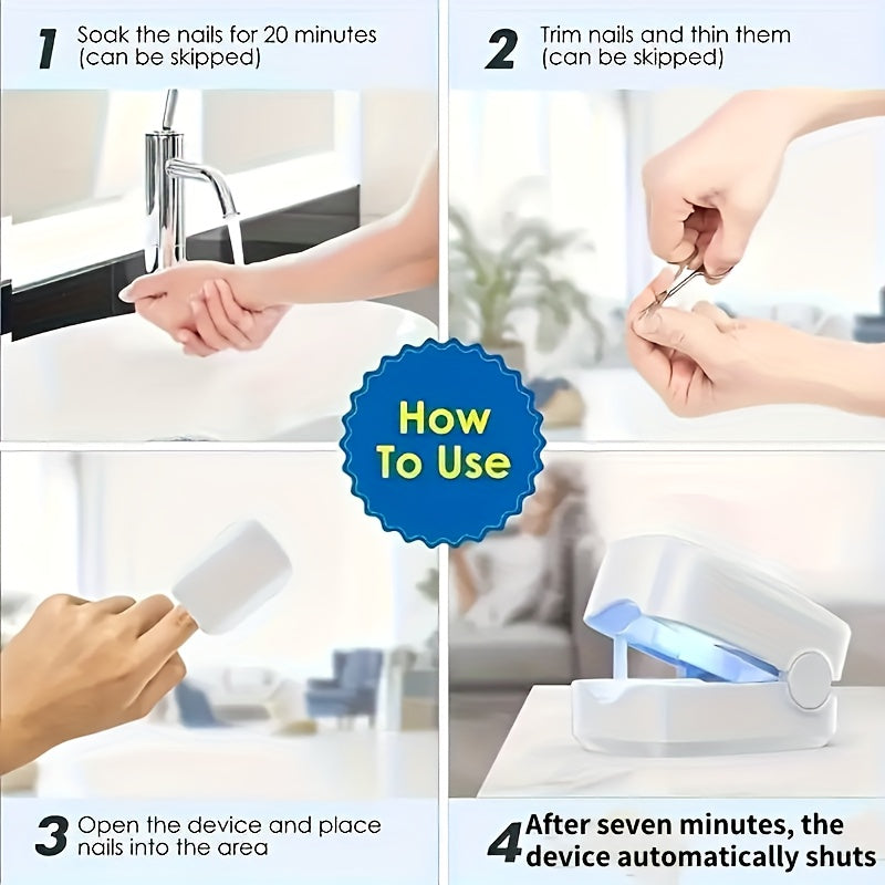 Portable USB Nail Care Device for Thickened Discolored Toenails and Fingernails