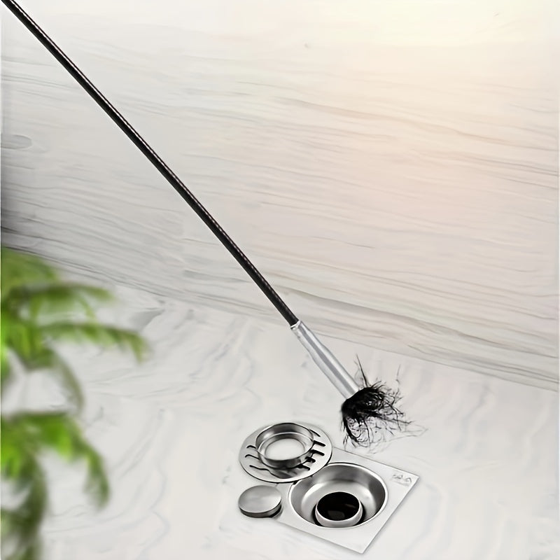 Metal Plumbing Snake with Four-Claw Design for Drain Cleaning in Kitchen Bathroom Wash Basin