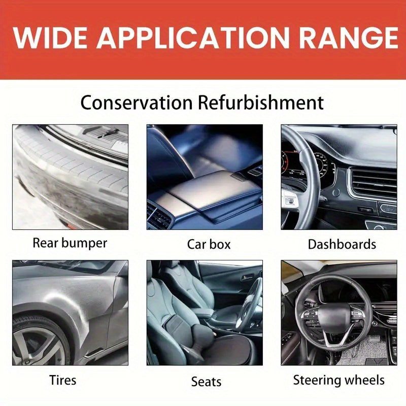 Black Car Interior Care Wax Tire Restoration Plastic Parts Repair Scratch Remover