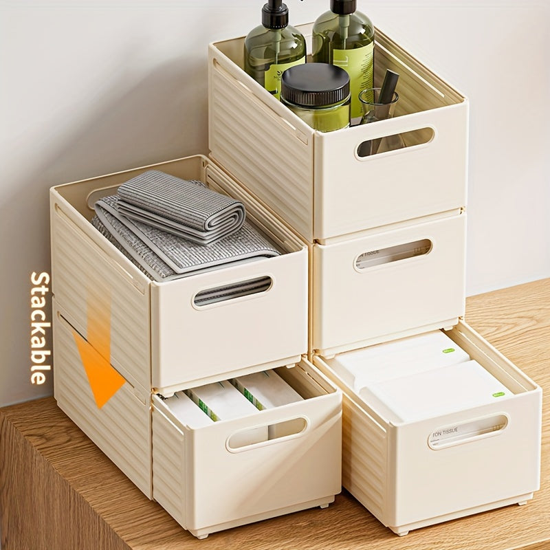 Caja de almacenamiento de ropa expandible con recipiente de plástico retráctil para cocina, dormitorio, baño y oficina