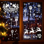 Festive Christmas Window Stickers Snowflakes Reusable Glow-in-Dark Decor