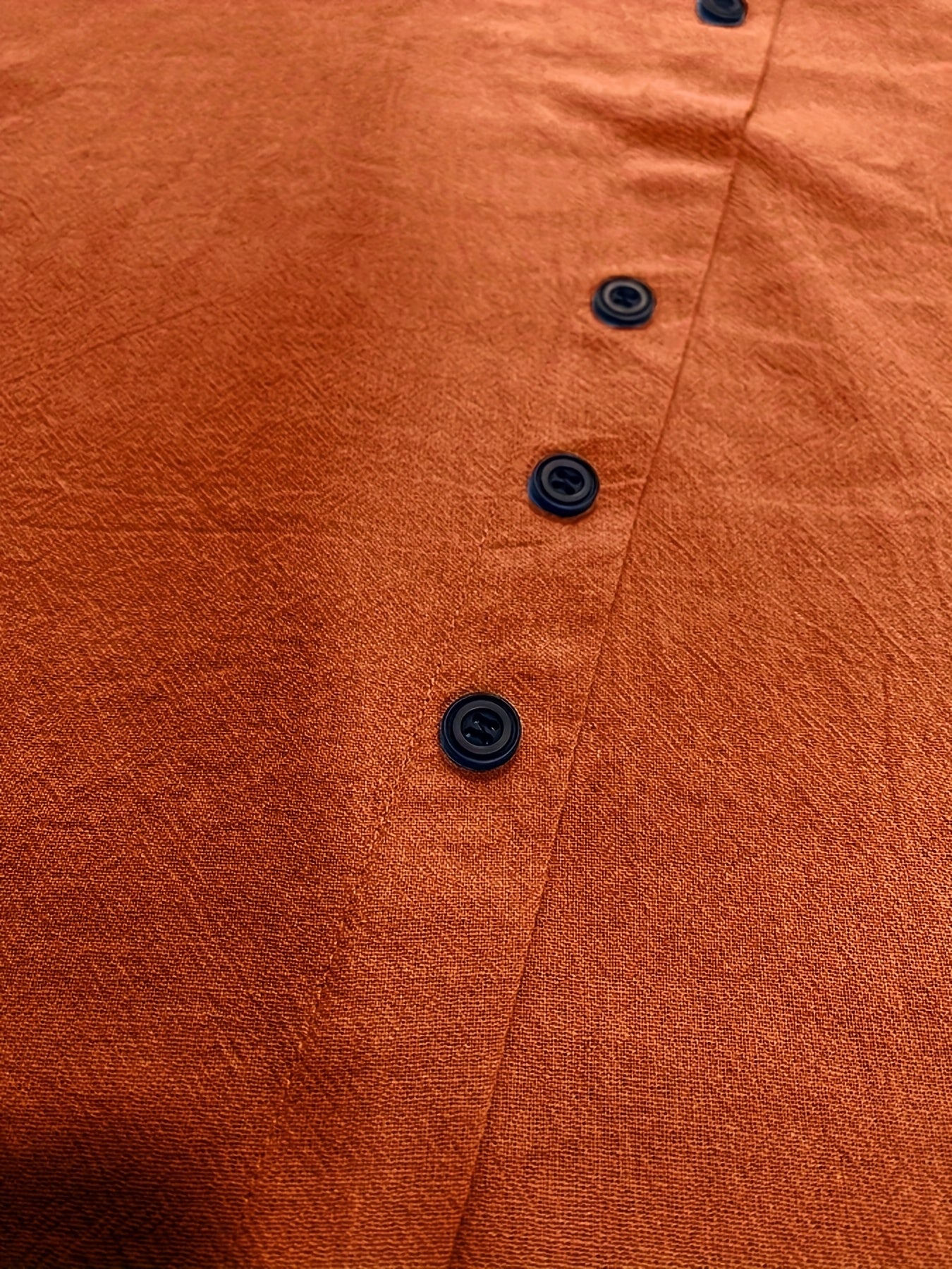 Plus Size Women's Casual Shirt Loose Fit Orange Button-Up Short Sleeve Blouse