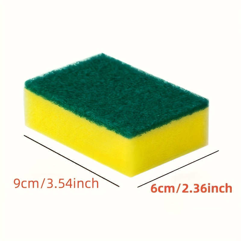 30 Pack Double-Sided Dishwashing Sponges with Built-In Brush for Kitchen Cleaning