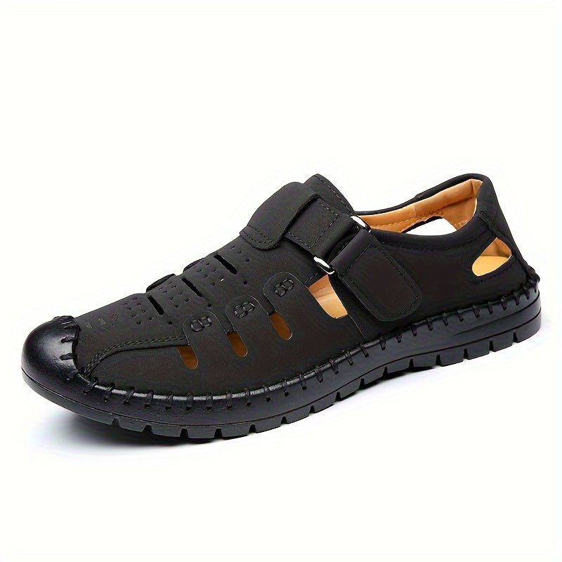 Men's Summer Sandals Breathable Microfiber Upper Rubber Outsole Casual Beach Shoes