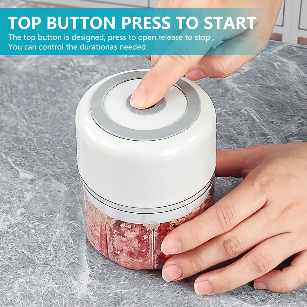 Portable USB Rechargeable Blender with High-Performance Grinder and Easy-Press Controls