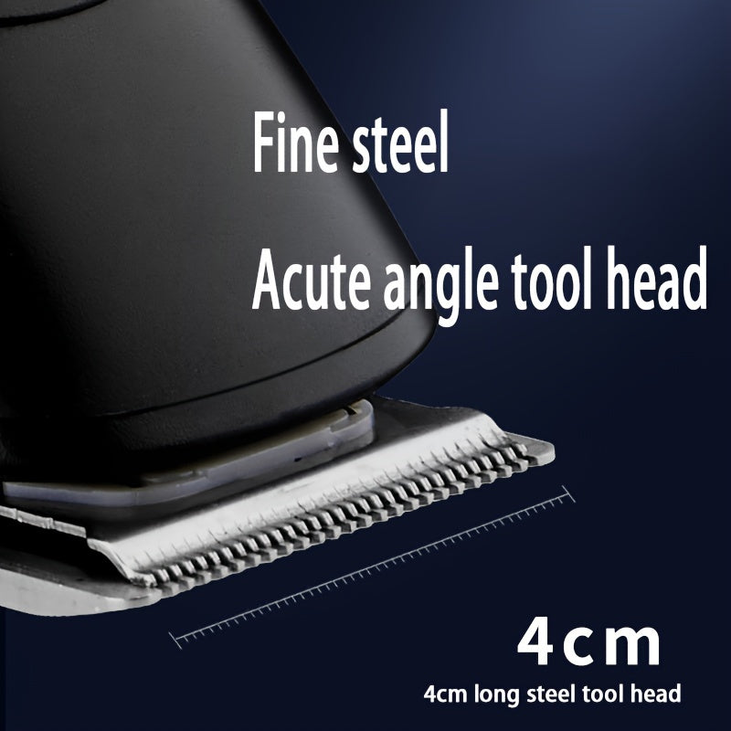 Электрическая бритва для мужчин с двумя лезвиями из нержавеющей стали и триммером для носа