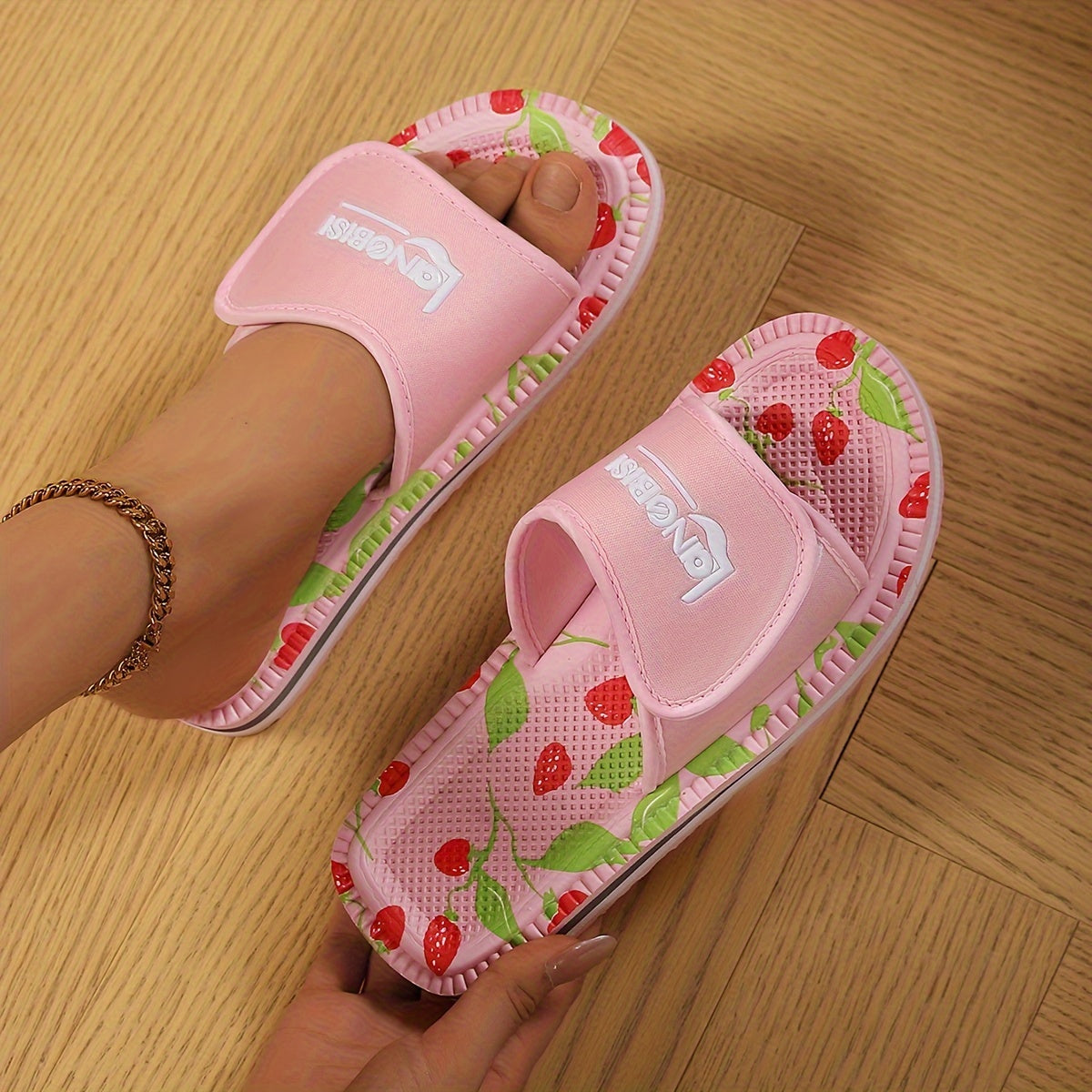 Women's Summer Fabric Sandals Open Toe EVA Sole Hook-and-Loop Closure