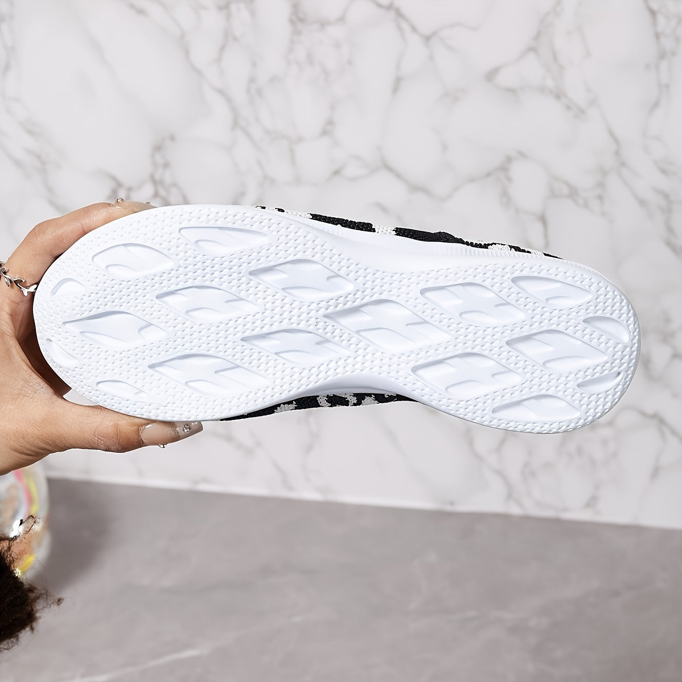 Women's Leopard Print Slip-On Mary Jane Sneakers Breathable EVA Cushioned Sole