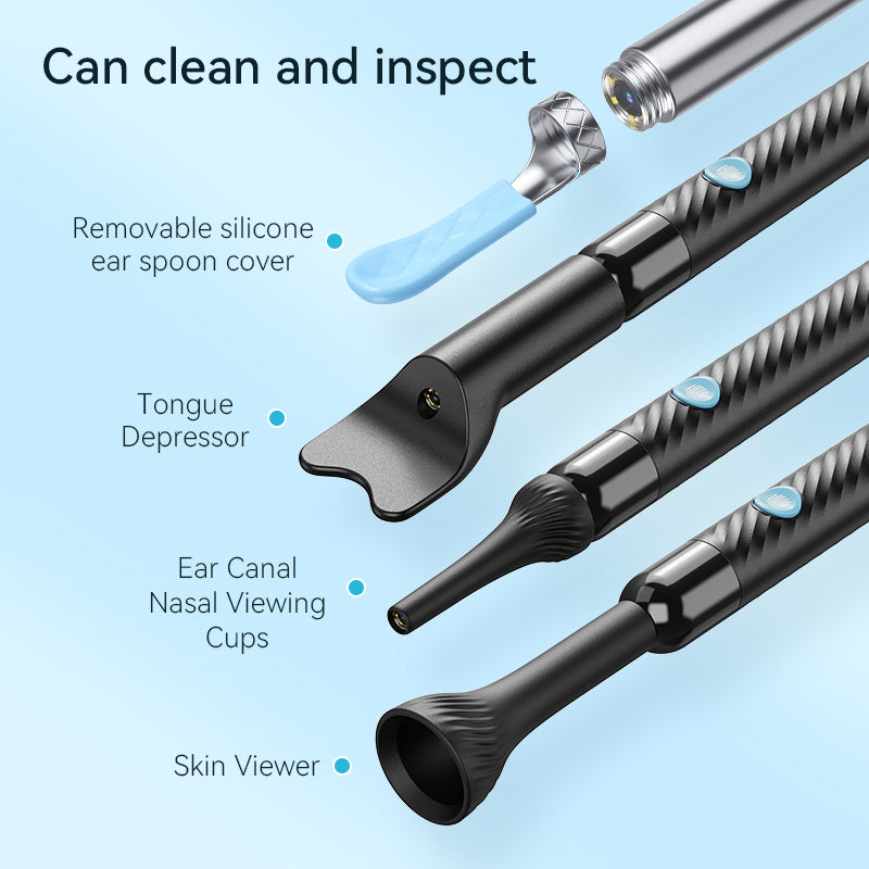 Wireless Earwax Removal Kit with Camera Light and Ear Spoon Covers