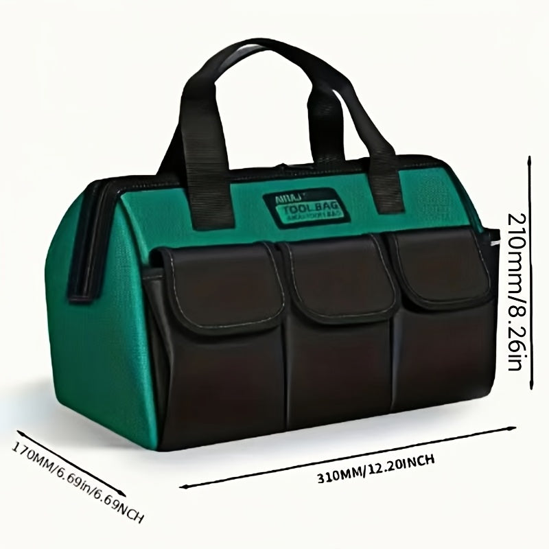 Waterproof Green Canvas Tool Bag with Reflective Strips