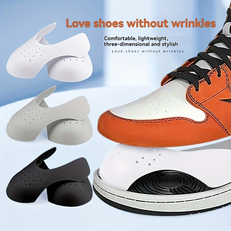 Unisex Adjustable Anti-Wrinkle Shoe Trees Black White Durable Support