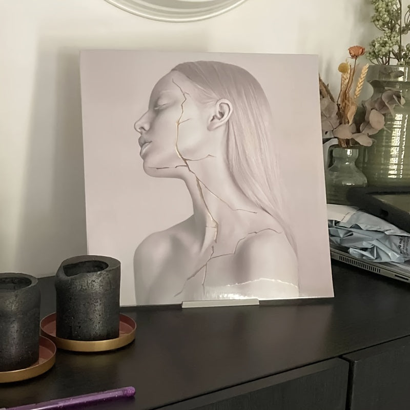 Soporte de exhibición de mesa para discos de vinilo de plástico contemporáneo para audio en casa