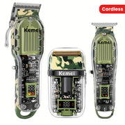 Cordless Hair Clipper Kit with USB Rechargeable Trimmer Scissors Comb Set