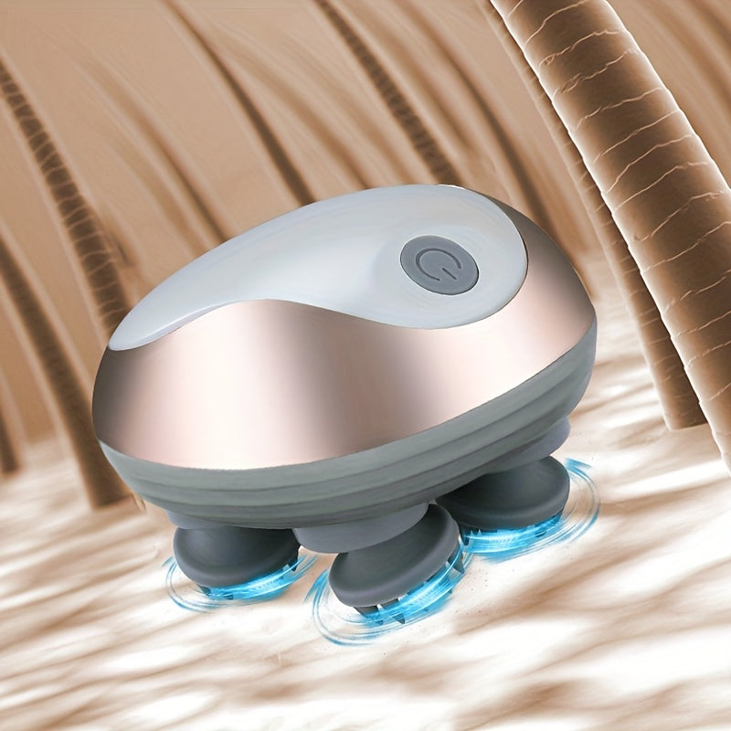 Qayta zaryadlanadigan elektr bosh massajeri, tebranuvchi boshni bo'sashtirish, USB orqali zaryadlash, 500mAh litiy batareyasi, xavfsiz 36V dizayni, kattalar va uy hayvonlari uchun portativ. Ergonomik, USB orqali qayta zaryadlanadigan bosh.