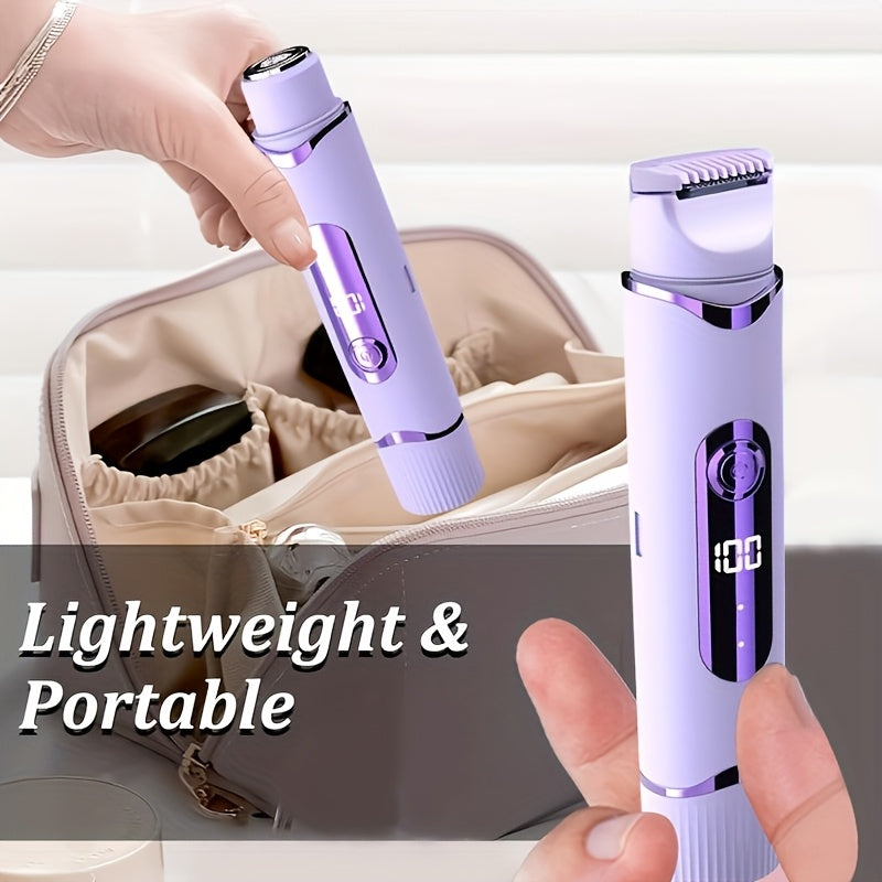 2-in-1 ayollar uchun elektr shaver, ho'l va quruq, soch olib tashlash, USB quvvatlanadigan bikini trimmeri, sayohat uchun