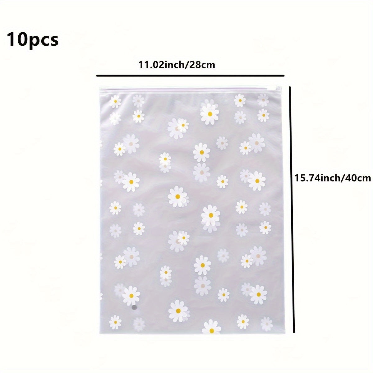 Frosted PE Storage Bags Set of 10 for Clothes Gifts Travel Home Organization