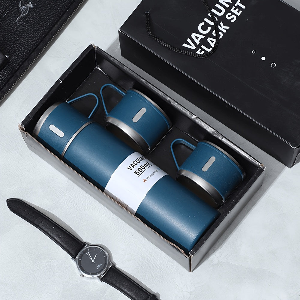 Stainless Steel Vacuum Insulated Water Bottle Set 500ml Travel Mug Gift