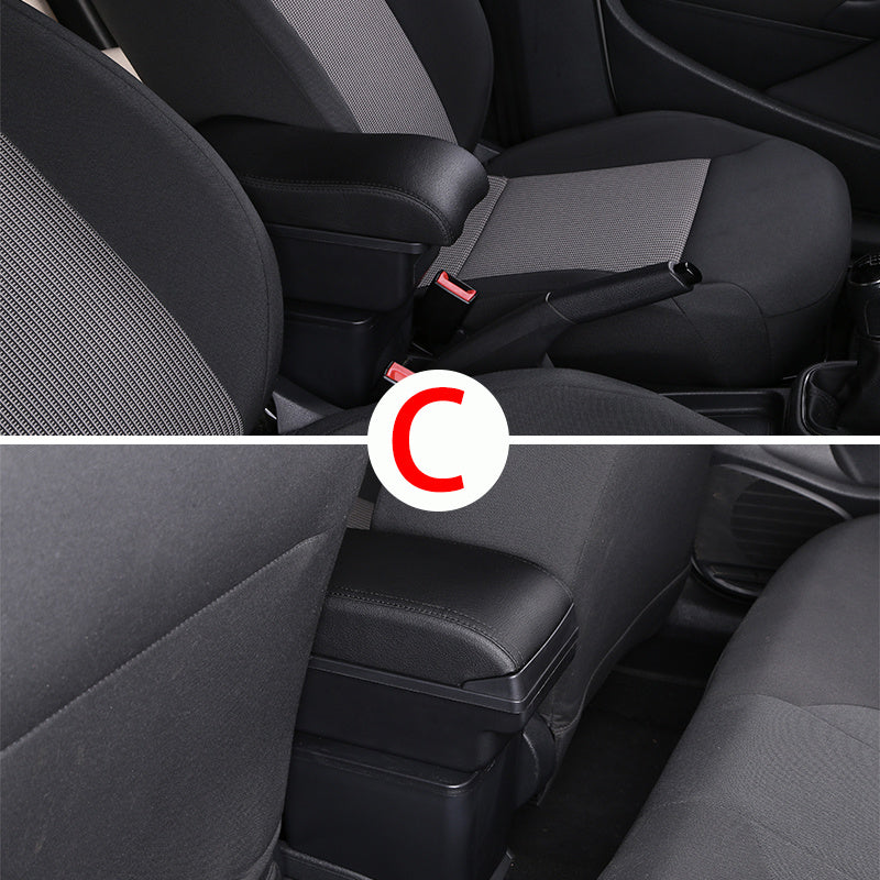 Universal Car Armrest Storage Box for Small Cars Black