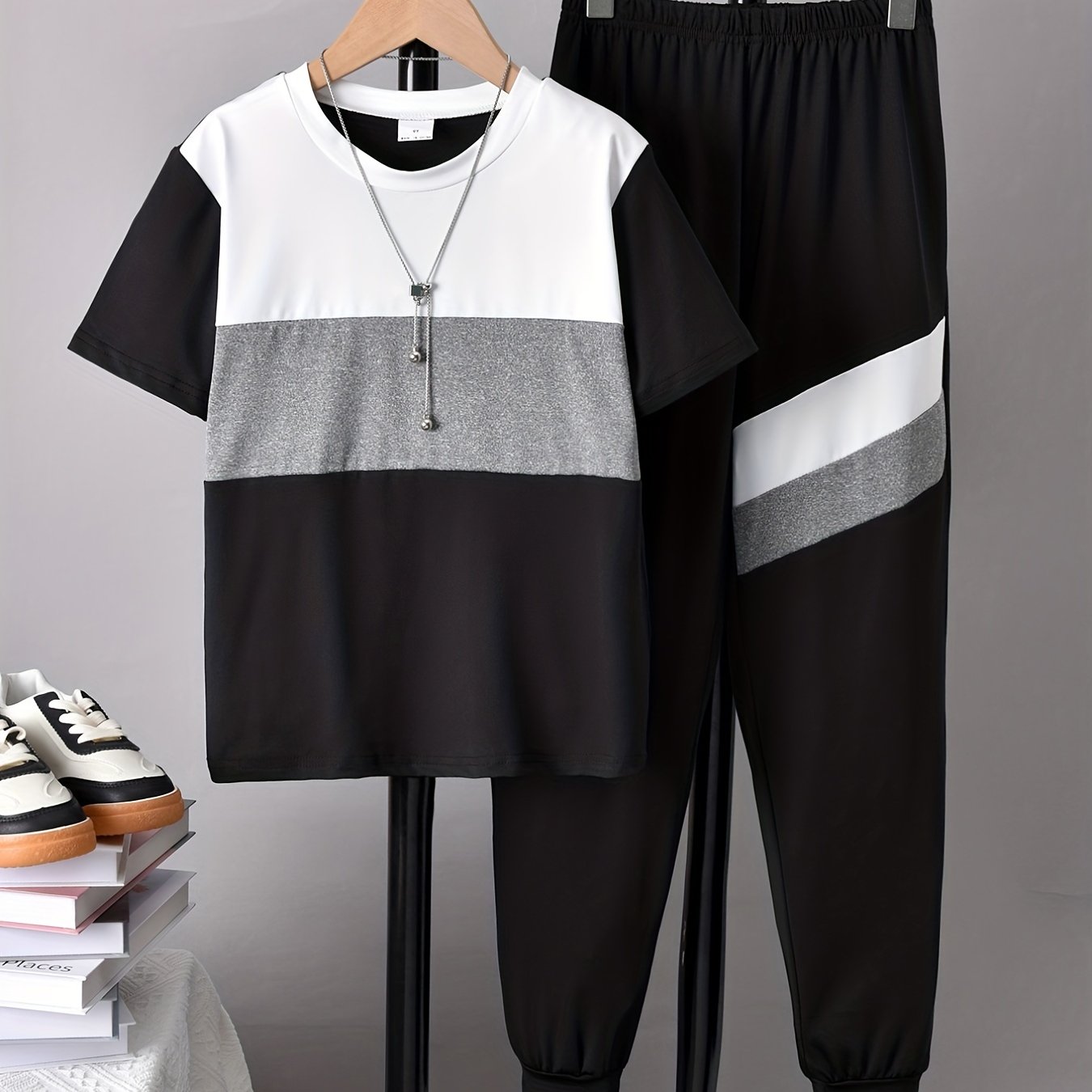 Boys' Kids T-Shirt Set Cotton Blend Short Sleeve and Long Sleeve Casual Top with Pocket