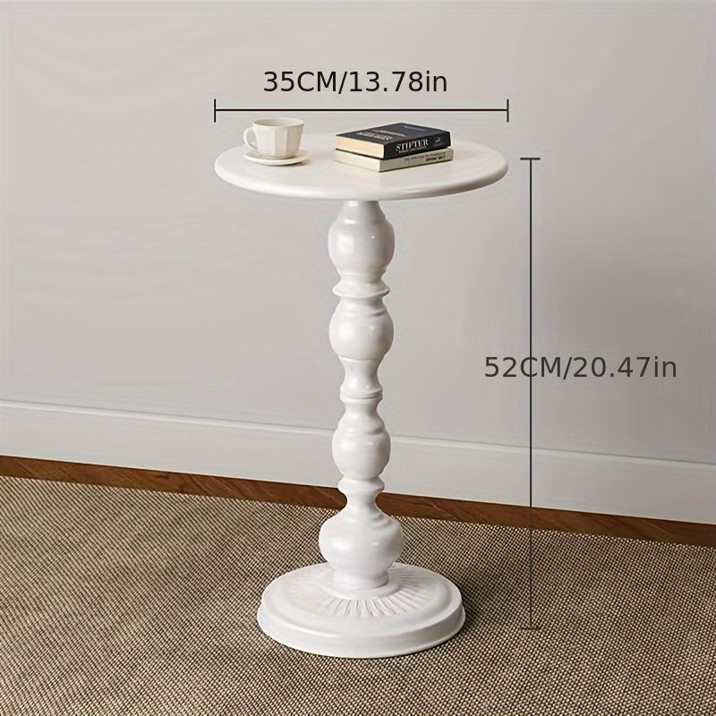 Black Metal Side Table Small Coffee Bedside Furniture for Living Room Outdoor