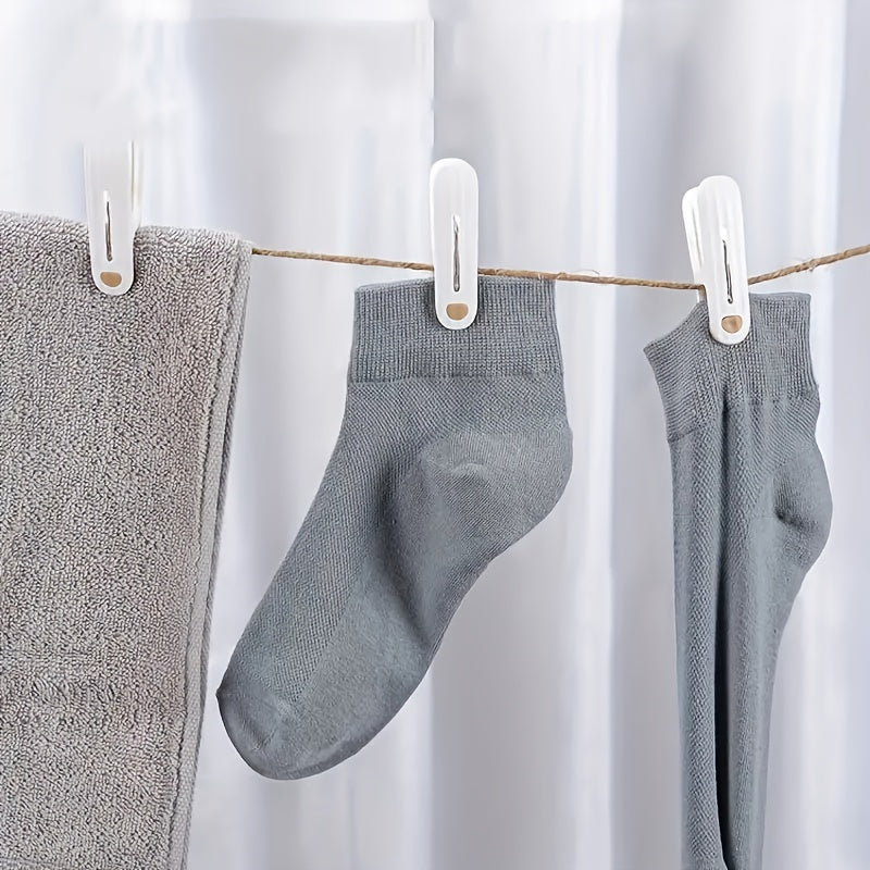 Set of 12 Windproof Plastic Clothespins for Air Drying Clothes and Household Use