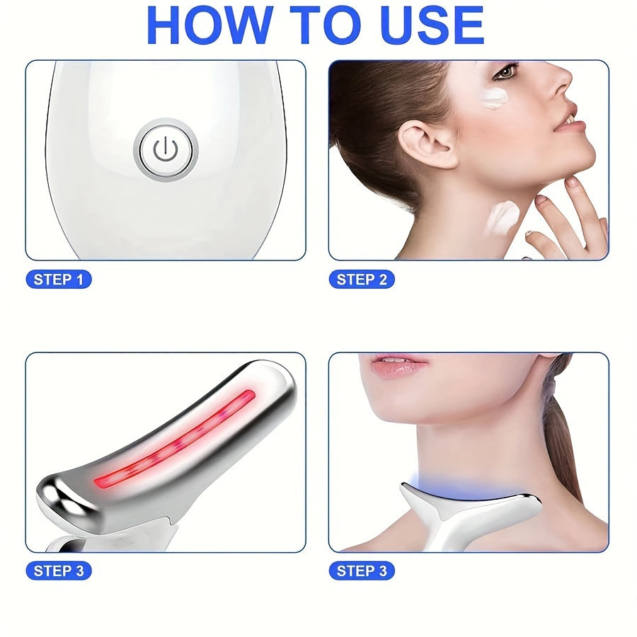 Face and Neck Massage Tool in 3 Colors USB Rechargeable Portable Facial Massager for Women