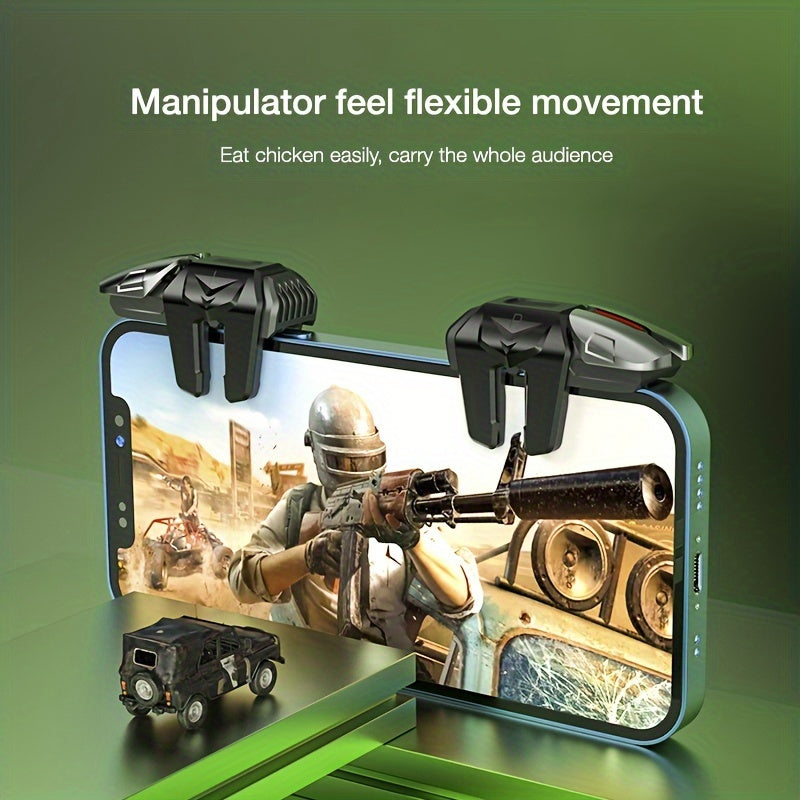Mobile Game Controller with Assist Shooting Button for Six-Finger Operation