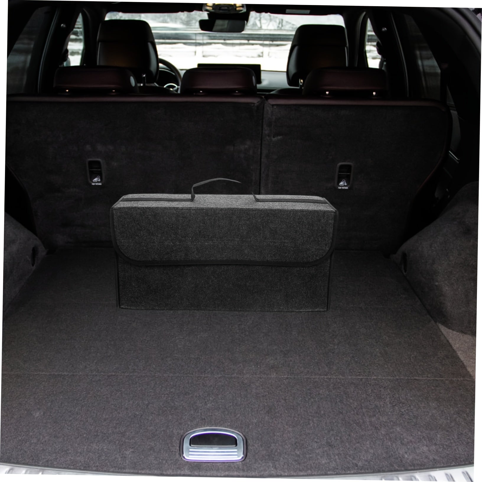 Felt Foldable Car Storage Box Trunk Organizer Polyester Fiber Spacious Seat Organizer