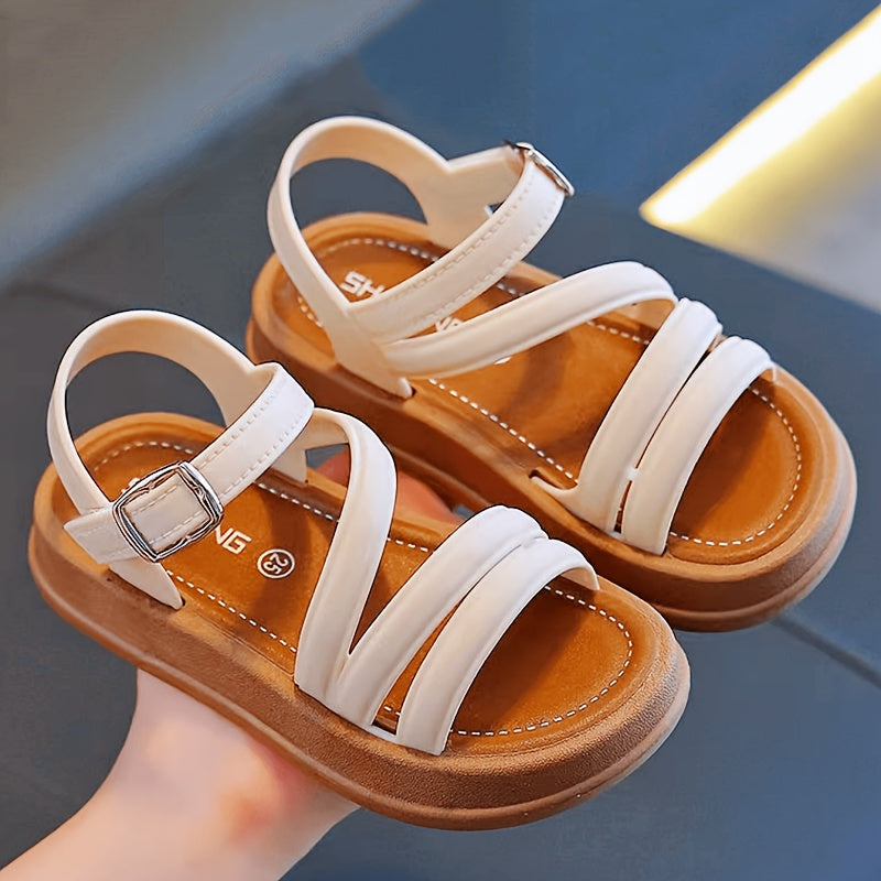 Girls Summer Sandals 2024 Princess Style Lightweight Breathable PVC Toddler Shoes