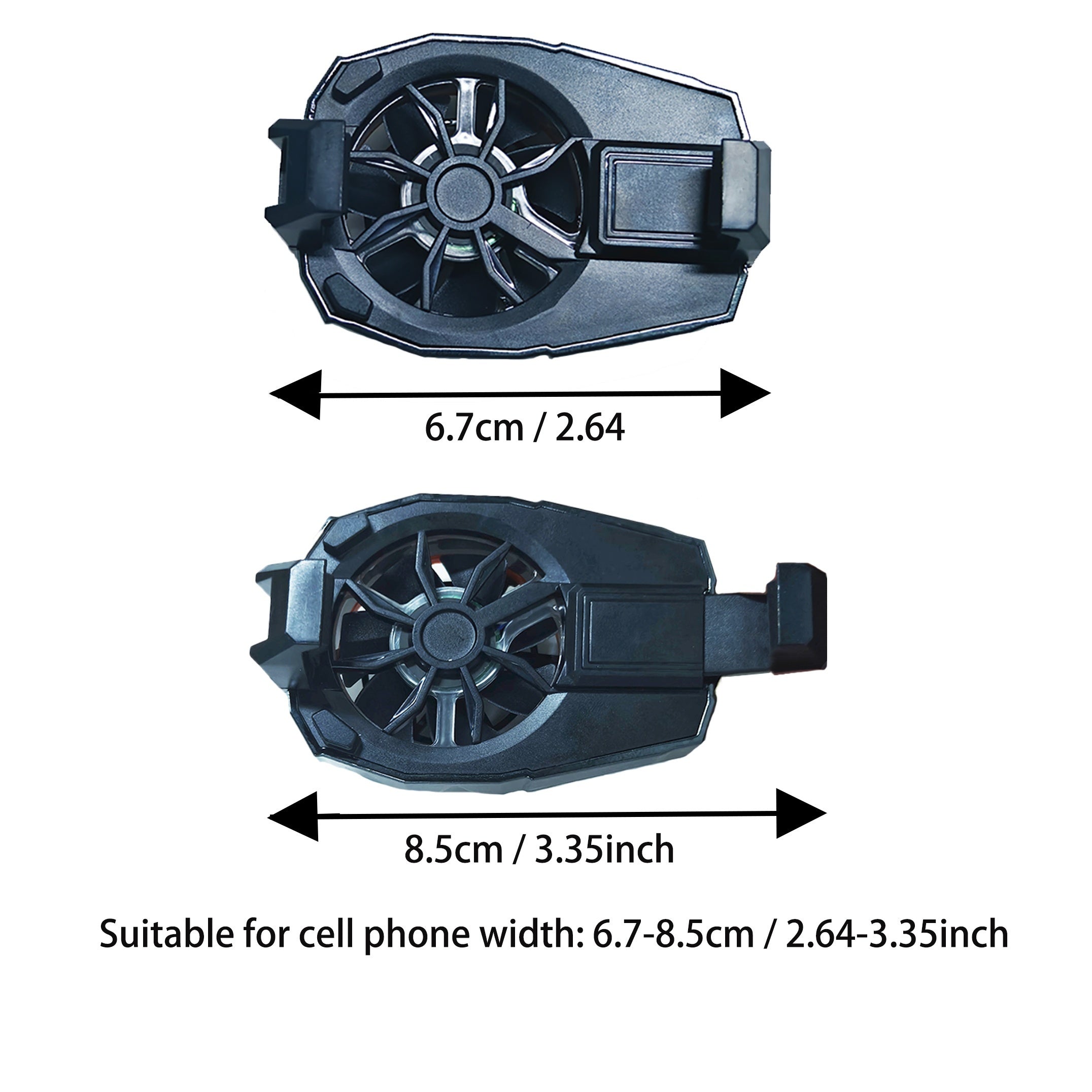 Rechargeable Phone Cooling Fan with Silent Operation and Adjustable Speeds