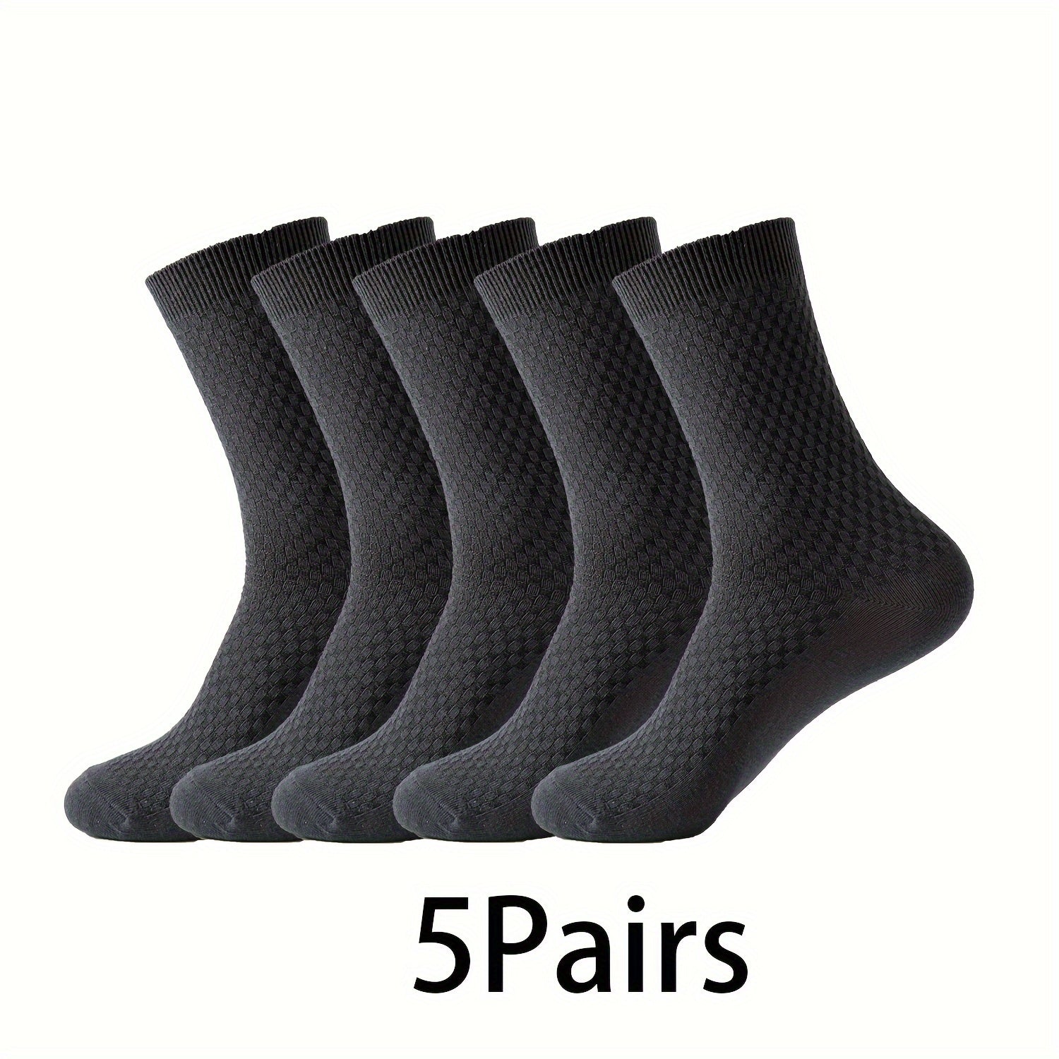 Мужские носки из бамбукового волокна с круглым вырезом, антибактериальные, впитывают пот, дышащие, эластичные, для всех сезонов
