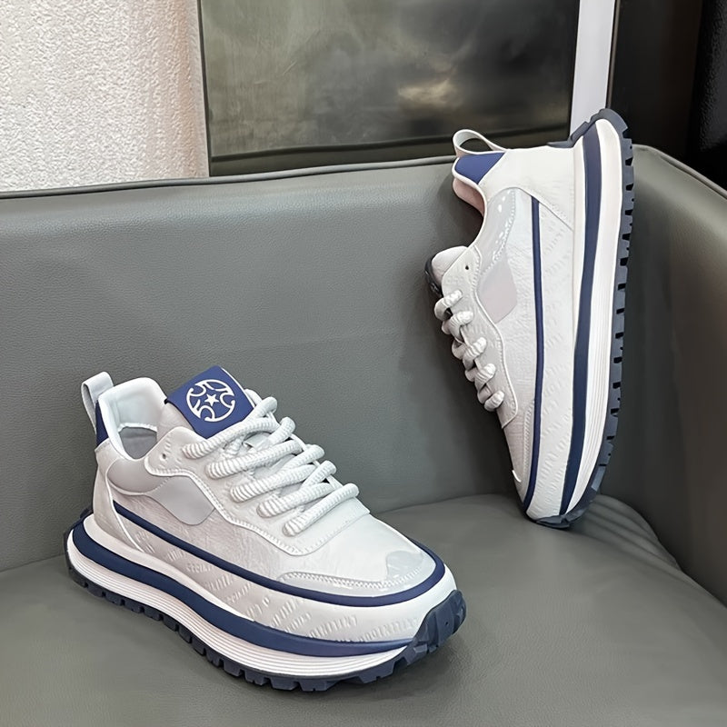 Мужские черные повседневные кроссовки с верхом из PU и нескользящей подошвой из ПВХ для бега и повседневной носки