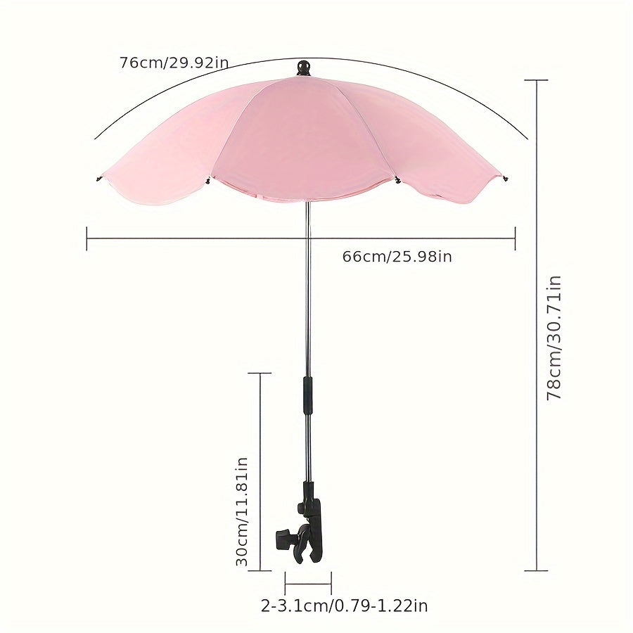 Summer Stroller Sunshade Umbrella with Sunscreen and UV Protection for Outdoor Use