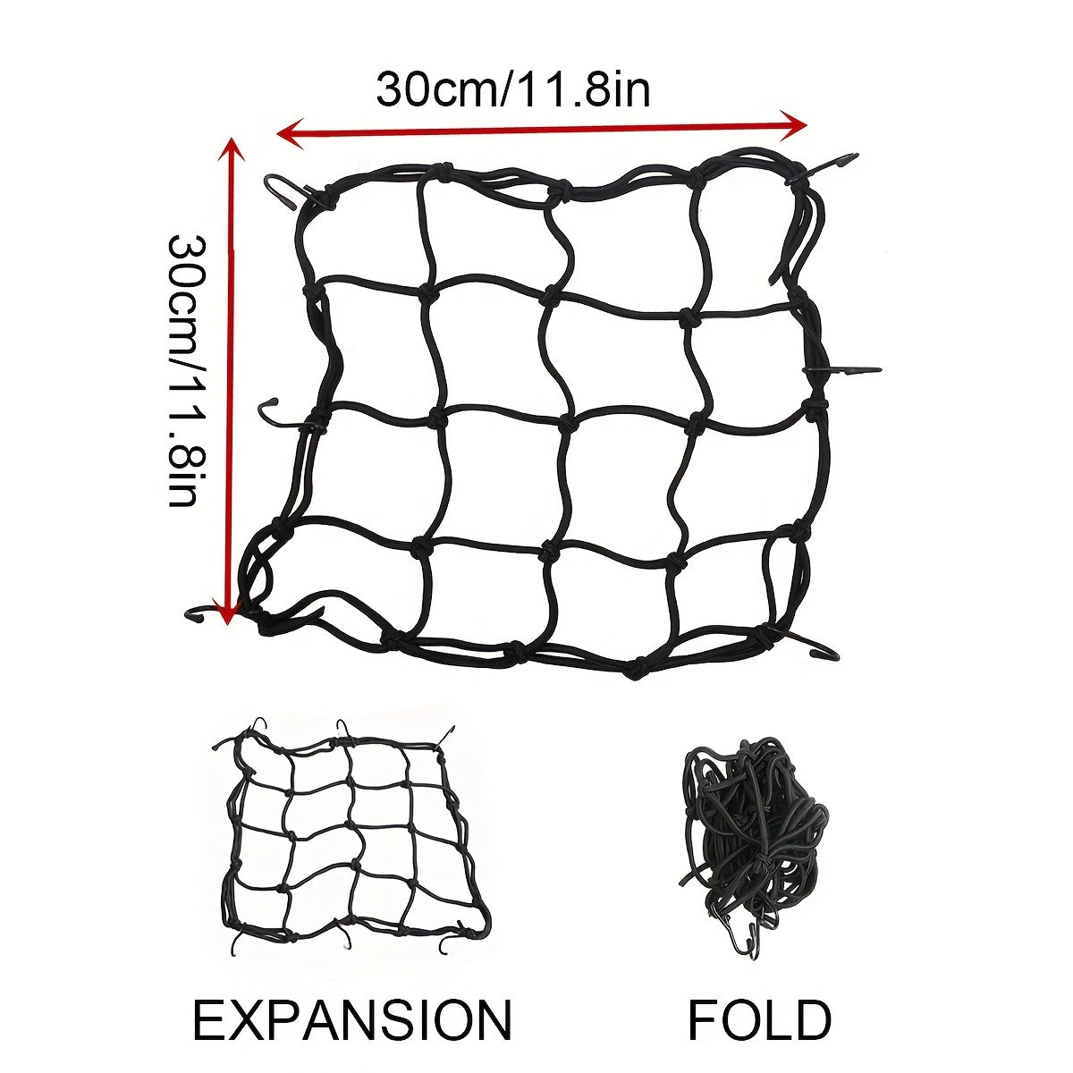 Off-Road Vehicle Cargo Net Elastic Trunk Luggage Rack Protective Net