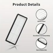 Roborock 16 dona Q-Revo Master Robot Tozalash Aksessuarlar To'plami asosiy cho'tka, yon cho'tkalar, mopa padlari, chang sumkalari, HEPA filtrlari, tozalash cho'tkasi, tornavida o'z ichiga oladi. Zaryadsiz, batareya talab qilinmaydi.