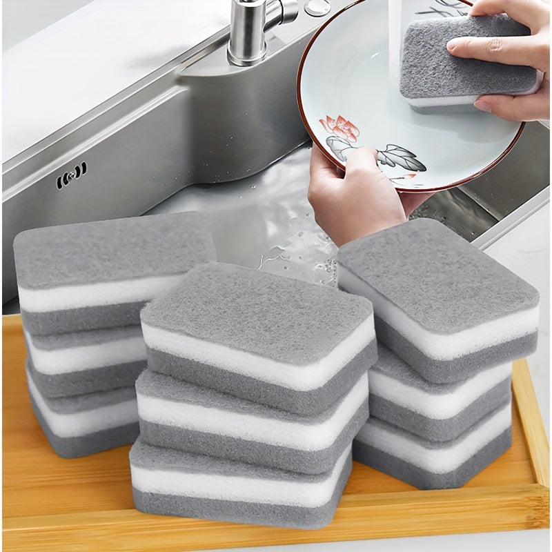 Multi-Purpose Magic Cleaning Sponge Dual-Sided Non-Scratch for Kitchen Bathroom Living Room 5/10 Pack