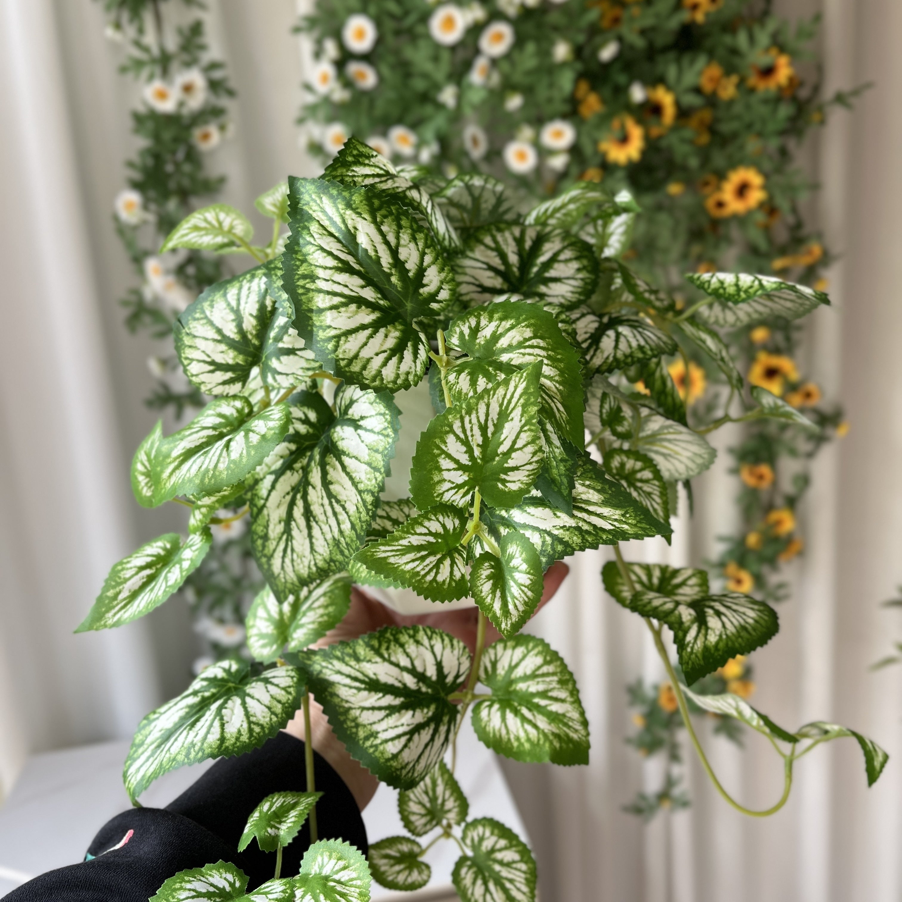 Uy va bog' uchun sun'iy o'simlik, ichki va tashqi bezak, 24 dyuym, yashil