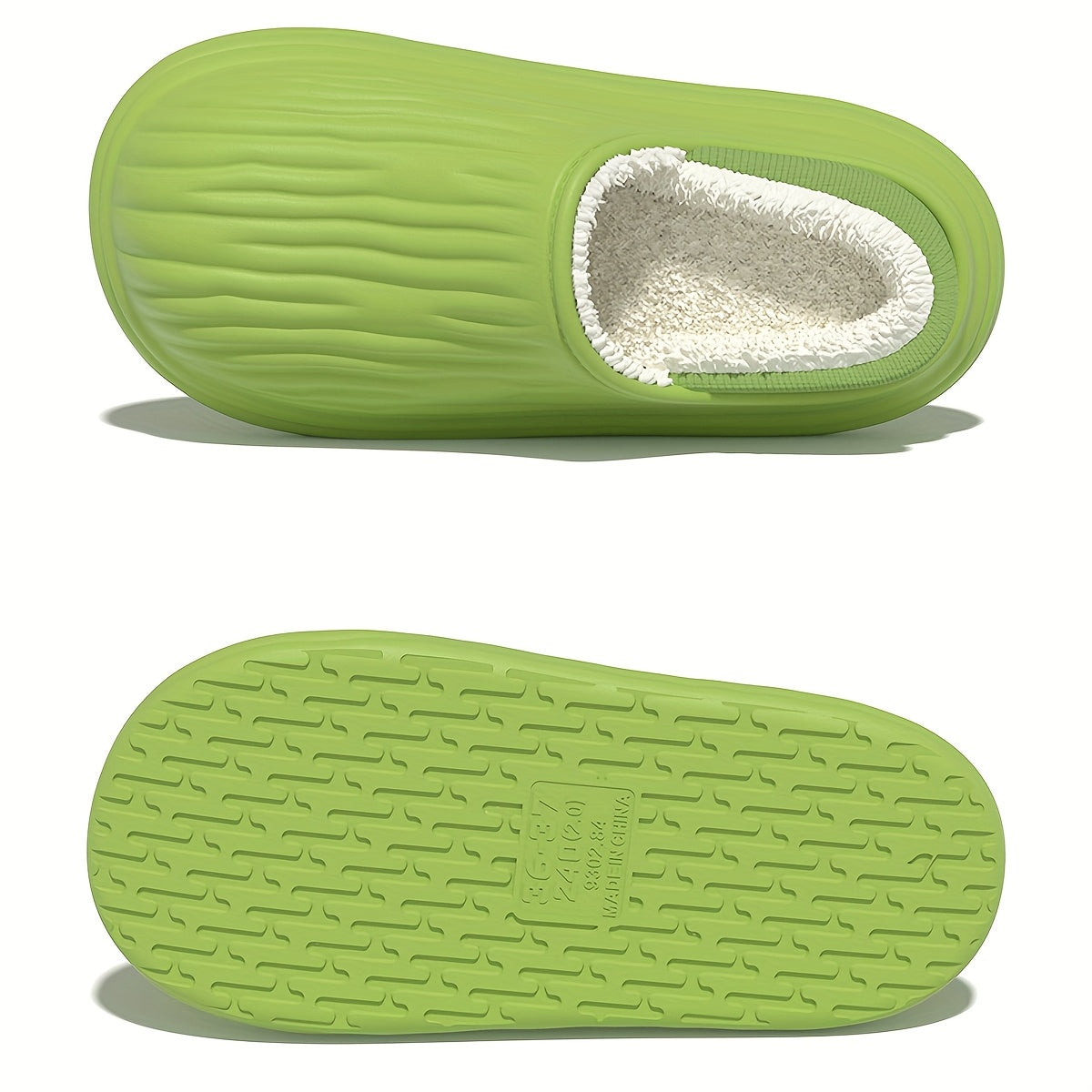 Unisex Winter Non-Slip Plush Indoor Slippers Warm Comfortable Thick Bottom