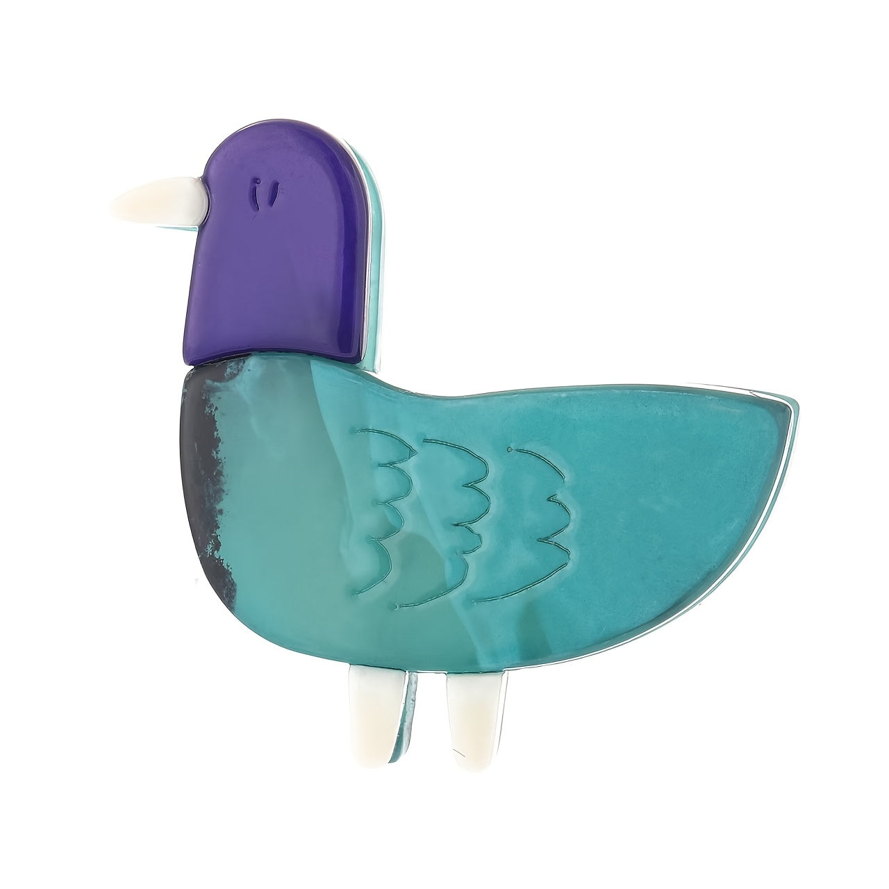 Akril Qush Brooch Pin Karnayli Hayvonlar Lapel Aksesuarlari kiyim va sharf uchun