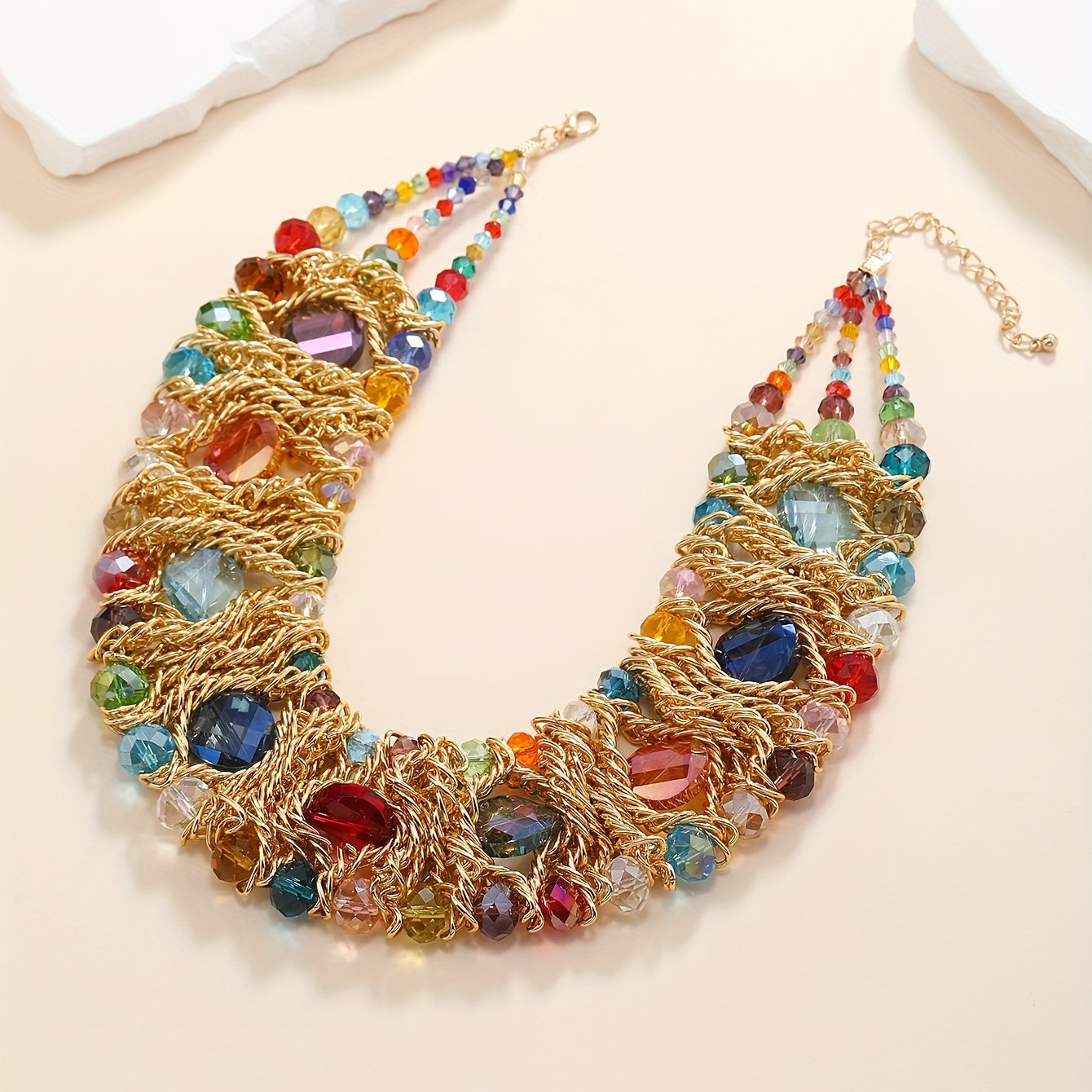 Colorful Hand-Woven Bohemian Necklace for Women
