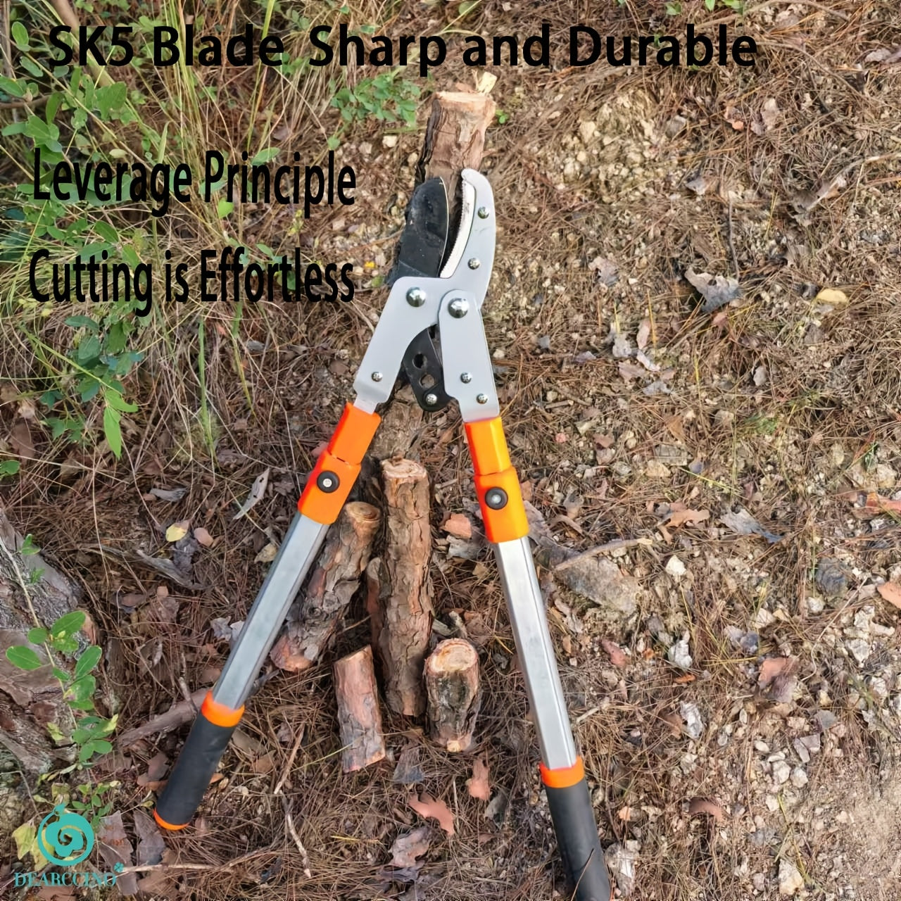 Tijeras de poda telescópicas para ramas altas y setos, hoja de acero aleado, mango ergonómico