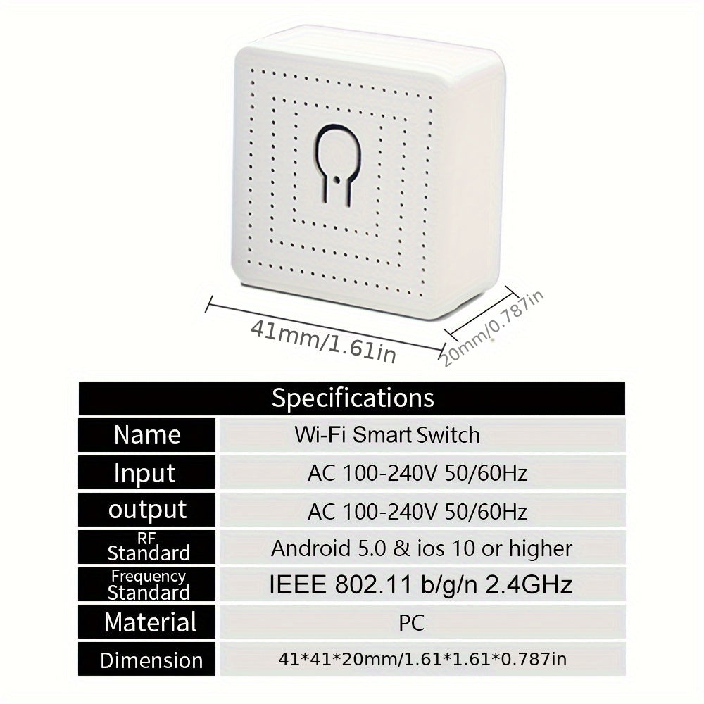 16A WiFi Smart Switch Compatible with Alexa Google Home Remote Voice Control DIY Mode LAN Control Without Hub