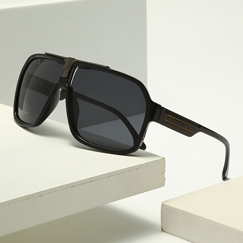 Katta o'lchamdagi qora punk ko'zoynaklar, uniseks moda aksessuarlari, partiyalar va fotosuratlar uchun