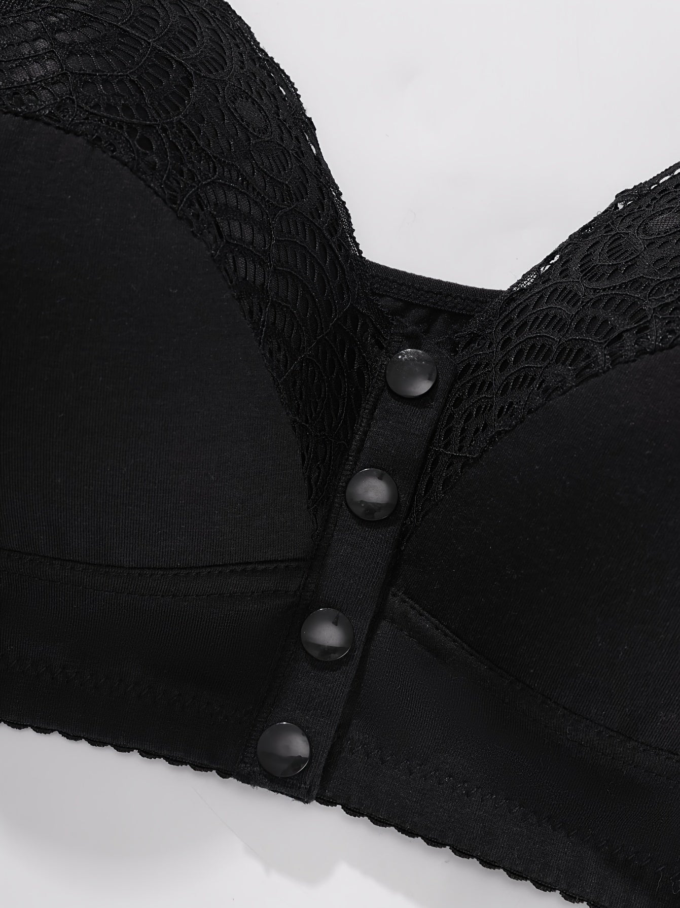 Ayollar uchun Katta O'lchamdagi Dantelli Old Qopqoq Bralet - Simsiz, Qulay Moslashuv va O'chirilmaydigan Yostiqlar bilan