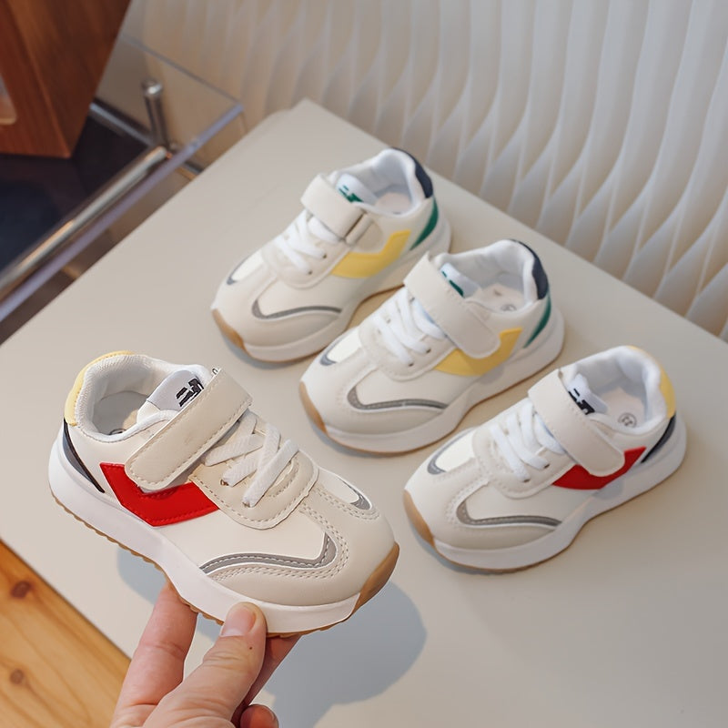 Unisex Kids Running Shoes Microfiber Synthetic Leather Non-Slip Durable Casual Sneakers